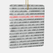 Ornement En Céramique Informatique Code Binary Noir Rouge Noël (Droite)