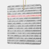 Ornement En Céramique Informatique Code Binary Noir Rouge Noël (Gauche)