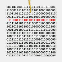 Informatique Code Binary Noir Rouge Noël