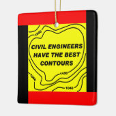 Ornement En Céramique Ingénieur civil Contours Jaunes (Gauche)