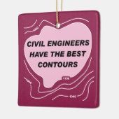 Ornement En Céramique Ingénieur civil Contours rose Ornament en céramiqu (Gauche)