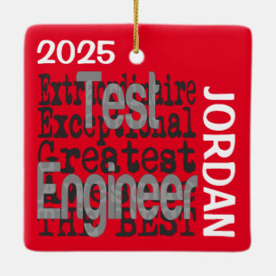 Ornement En Céramique Ingénieur de test Extraordinaire PERSONNALISÉ