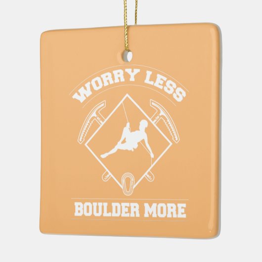 Ornement En Céramique Inquiète Moins Boulderer Plus Bouldering Escalade (Gauche)