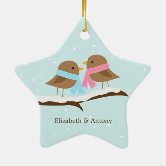 Ornement En Céramique Inséparables (Dos)