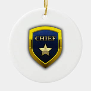 Ornement En Céramique Insigne en chef d'or
