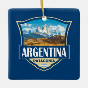 Ornement En Céramique Insigne Rétro d'Illustration d'Argentine