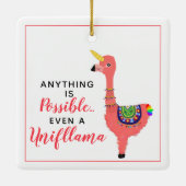 Ornement En Céramique Inspiration Unicorne Flamant rose Llama Unifllama (Dos)