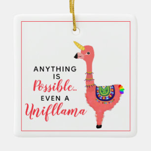 Ornement En Céramique Inspiration Unicorne Flamant rose Llama Unifllama