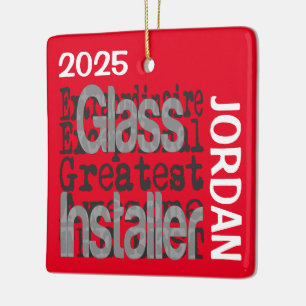 Ornement En Céramique Installateur de Verre Extraordinaire SUR MESURE