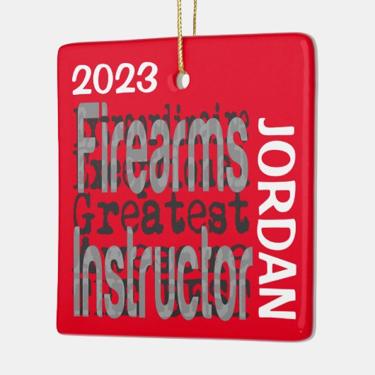 Ornement En Céramique Instructeur d'armes à feu Extraordinaire CUSTOM (Gauche)