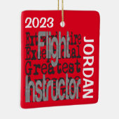 Ornement En Céramique Instructeur de vol Extraordinaire CUSTOM (Droite)