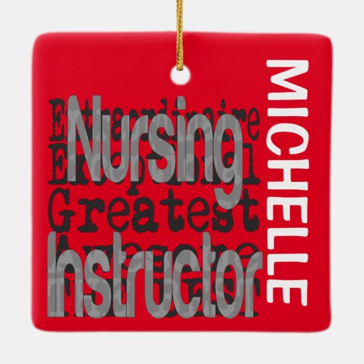 Ornement En Céramique Instructeur en soins infirmiers Extraordinaire PER (Dos)