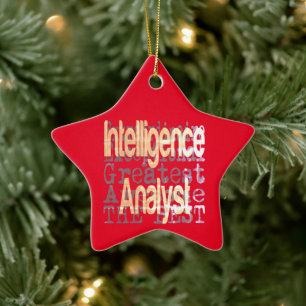 Ornement En Céramique Intelligence Analyst
