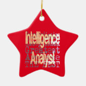 Ornement En Céramique Intelligence Analyst (Devant)