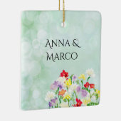 Ornement En Céramique Invitation à fleurs mariages (Droite)