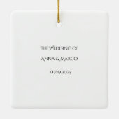 Ornement En Céramique Invitation à fleurs mariages (Dos)