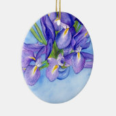 Ornement En Céramique Iris Vase Flower Art Peinture Pendentif (Droite)