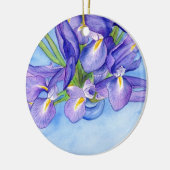 Ornement En Céramique Iris Vase Flower Art Peinture Pendentif (Gauche)