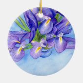 Ornement En Céramique Iris Vase Flower Art Peinture Pendentif (Dos)