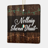 Ornement En Céramique Irish Gaelic Joyeux Noël Nollaig Shona Dhuit (Gauche)
