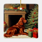 Ornement En Céramique Irish Setter Christmas (Dos)