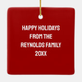 Ornement En Céramique Irish Wolfhound Gazing at a Cute Snowman (Dos)