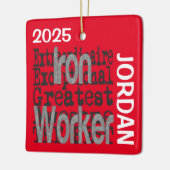 Ornement En Céramique Iron Worker Extraordinaire CUSTOM (Gauche)