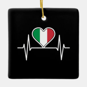 Ornement En Céramique Italie - Bouton de coeur