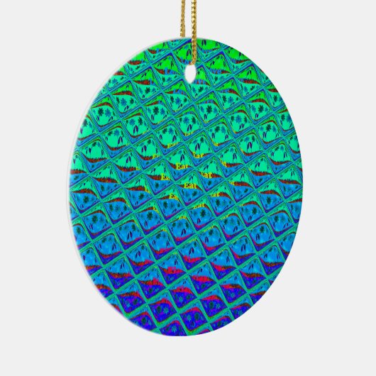 Ornement En Céramique Italien bleu sirène Motif Art Imprimer (Droite)