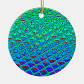 Ornement En Céramique Italien bleu sirène Motif Art Imprimer (Devant)