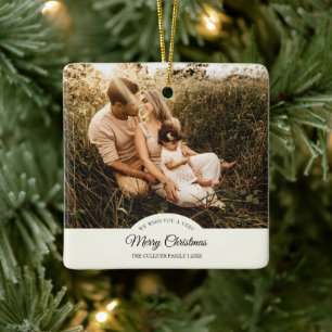 Ornement En Céramique Ivy Very Joyeux Christmas Family Photo