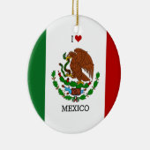 Ornement En Céramique j' aime le drapeau mexicain (Droite)