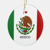 Ornement En Céramique j' aime le drapeau mexicain (Gauche)