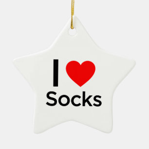 Ornement En Céramique J'adore les chaussettes