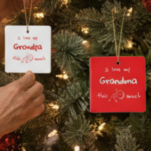 Ornement En Céramique J'adore ma grand-mère typographie nommée graphique