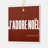 Ornement En Céramique J'adore Noël ! (Gauche)