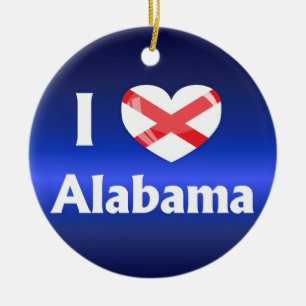 Ornement En Céramique J'aime Alabama