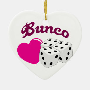 Ornement En Céramique J'aime Bunco
