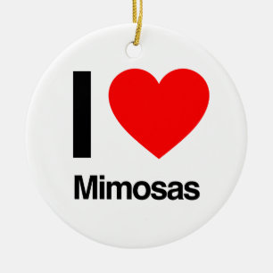 Ornement En Céramique j'aime des mimosas