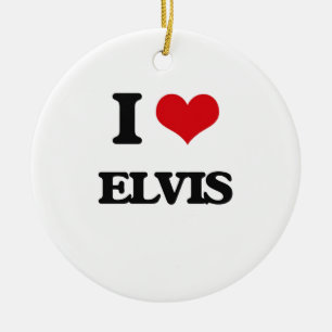 Ornement En Céramique J'aime Elvis