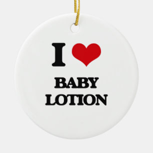 Ornement En Céramique J'aime la lotion de bébé
