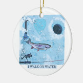 Ornement En Céramique J'aime la pêche de glace (Gauche)