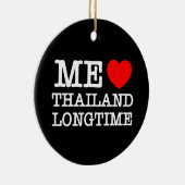 ORNEMENT EN CÉRAMIQUE J'AIME LA THAÏLANDE LONGTEMPS (Droite)