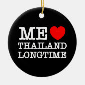 ORNEMENT EN CÉRAMIQUE J'AIME LA THAÏLANDE LONGTEMPS (Devant)