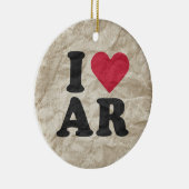 ORNEMENT EN CÉRAMIQUE J'AIME L'AR (Droite)