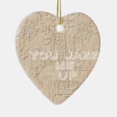 Ornement En Céramique J'aime le bois brun Hakuna Matata (Droite)