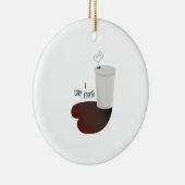 Ornement En Céramique J'aime le café (Droite)