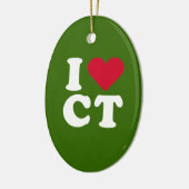 ORNEMENT EN CÉRAMIQUE J'AIME LE CT (Gauche)