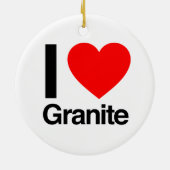 Ornement En Céramique j'aime le granit (Dos)