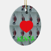 Ornement En Céramique J'aime le Kenya (Droite)